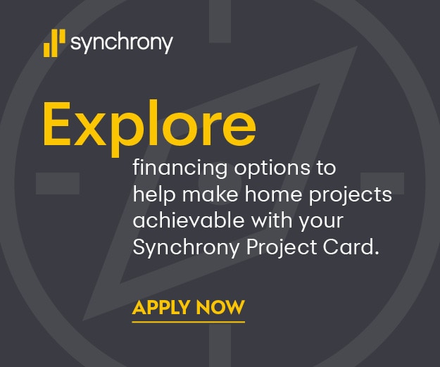 Flexible financing available through Synchrony