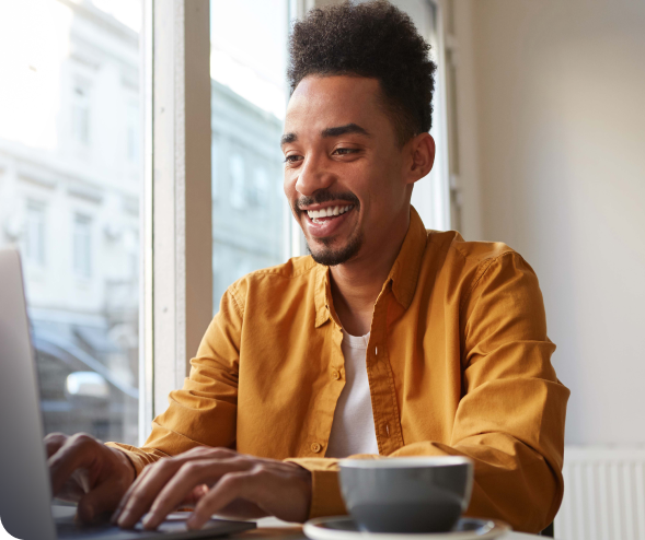 Man with laptop