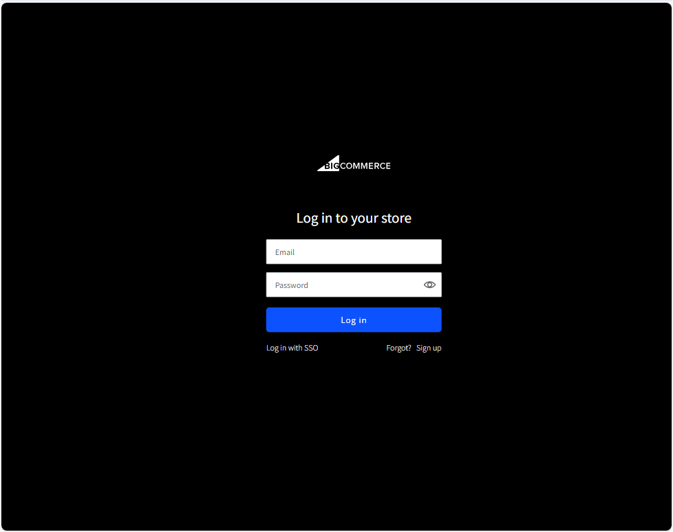 Login with store admin email and password.