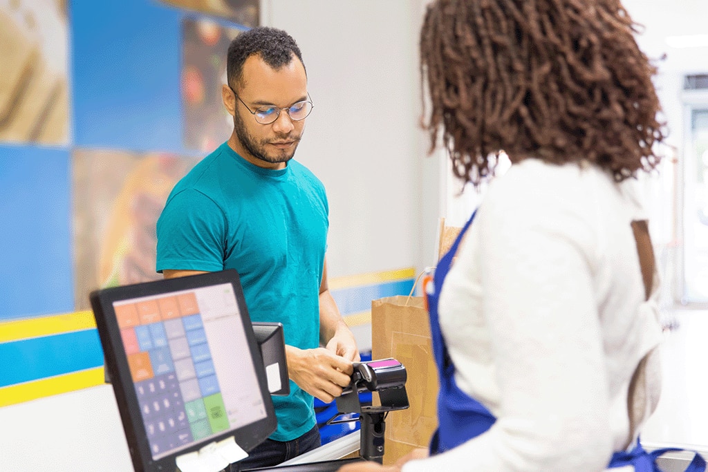 Cashier and Customer