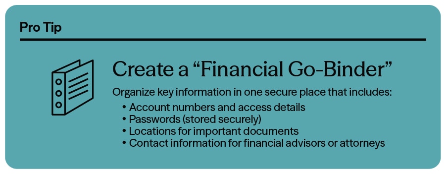 Create a Financial Go-Binder